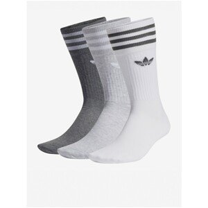 adidas Originals Set of three unisex socks in white, gray and dark gray adidas Ori - unisex