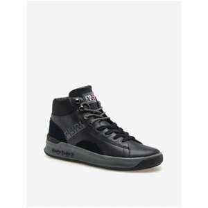 Black Men's Ankle Leather Sneakers NAPAPIJRI Egret - Men