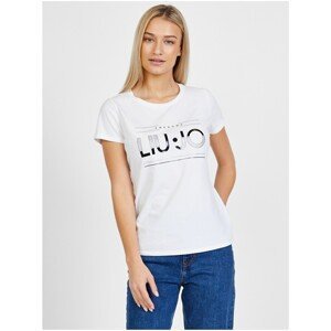 White Women's T-Shirt with Liu Jo Print - Women