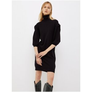 Black Ladies Sweater Dress with Balloon Sleeves Liu Jo - Women