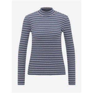 Blue Women's Striped T-Shirt Lee Ribbed - Women