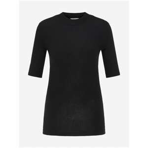 Women's Black T-Shirt Lee Ribbed - Women