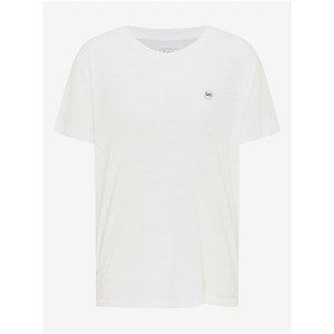 White Women's T-shirt with linen Lee Crew - Women
