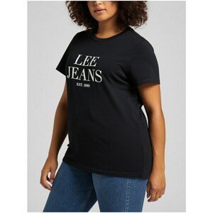 Black Women's T-Shirt with Print Lee Graphic - Women