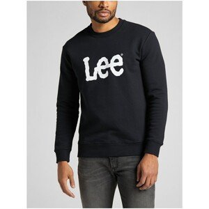 Black Men's Sweatshirt Lee Crew - Men
