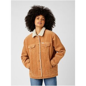 Light Brown Women's Corduroy Jacket with Fur Wrangler Heritage - Women