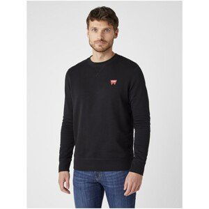 Black Men's Sweatshirt Wrangler Sign Off Crew - Men's