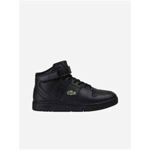 Black Women Leather Ankle Boots Lacoste Tramline Mid - Women