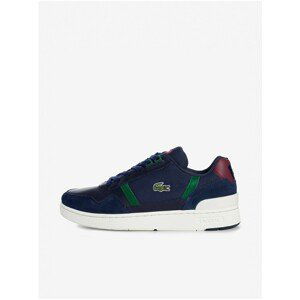 Dark Blue Men's Leather Sneakers Lacoste T-Clip - Men