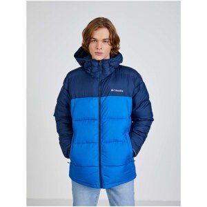 Blue Men's Quilted Winter Jacket with Hood Columbia Pike Lake - Men