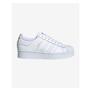 White Women's Leather Sneakers adidas Originals Superstar Bold - Women