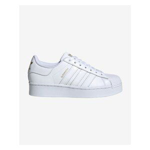 White Women's Leather Sneakers adidas Originals Superstar Bold - Women