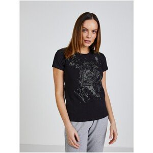 Liu Jo Black Women's T-Shirt with Decorative Details - Women