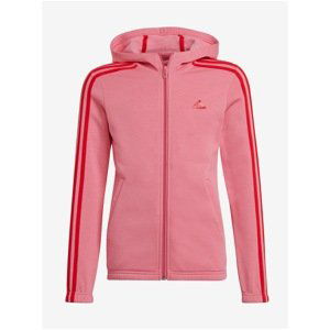 Pink Girls' Sweatshirt with Zipper adidas Performance - unisex