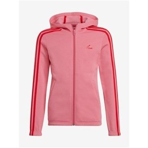 Pink Girls' Sweatshirt with Zipper adidas Performance - unisex