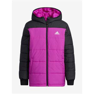 Black-Pink Girls' Quilted Jacket adidas Performance - unisex