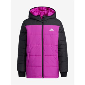 adidas Performance Black-Pink Girls' Quilted Jacket - unisex