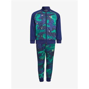 adidas Originals Turquoise-Blue Boys Patterned Tracksuit Adidas Origin - Unisex