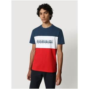 Blue-white-red men's T-shirt NAPAPIJRI Sogy - Men