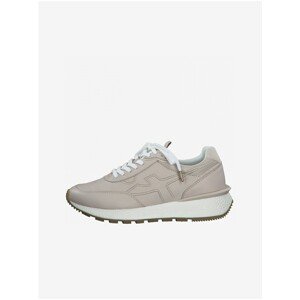 Beige Leather Sneakers Tamaris - Women