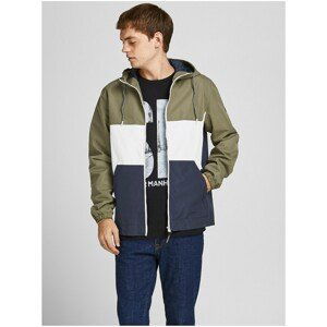 Green-blue Jacket with Hood Jack & Jones Luke - Men