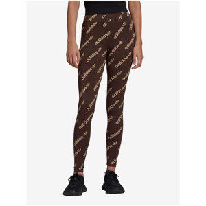 Dark Brown Women's Patterned Leggings adidas Originals - Women