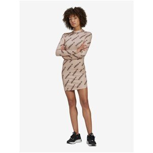 Beige Patterned Dress adidas Originals - Women