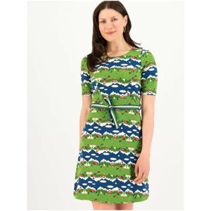 Blue-green women's patterned dress Blutsgeschwister - Women