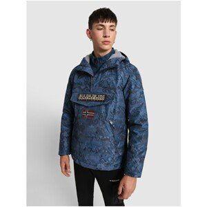 Blue Men's Patterned Jacket NAPAPIJRI Rainforest - Men's