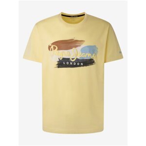 Yellow Men's T-Shirt Pepe Jeans Aegir - Men's