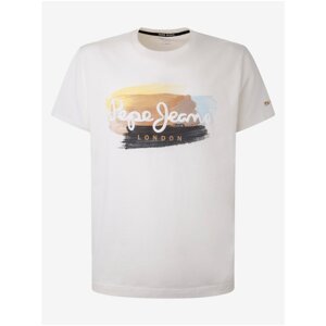 Cream Men's T-Shirt Pepe Jeans Aegir - Men