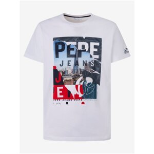 White Men's T-Shirt Pepe Jeans Ainsley - Men's