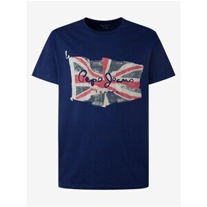 Dark Blue Men's T-Shirt Pepe Jeans Flag - Men's