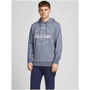 Light Blue Patterned Hoodie Jack & Jones Dusty - Men