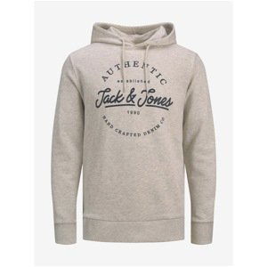 Cream Patterned Hoodie Jack & Jones Dusty - Men