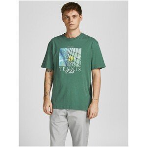 Green T-shirt with Jack & Jones print - Men