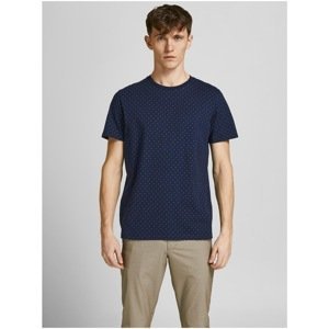 Dark Blue Patterned T-Shirt Jack & Jones - Men