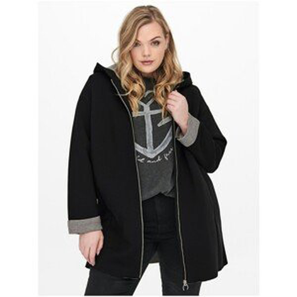Black Short Coat hooded ONLY CARMAKOMA Lena - Women
