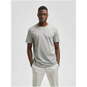 Light Grey Basic T-Shirt Selected Homme Norman - Men