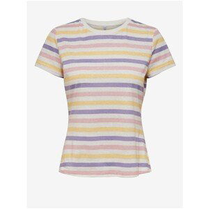 Purple-pink striped T-shirt ONLY Edna - Women