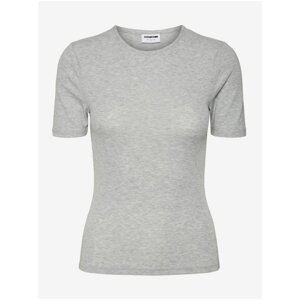 Light grey basic T-shirt Noisy May Lise - Women