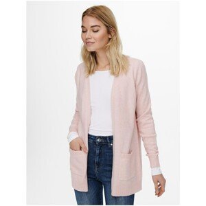 Light Pink Elongated Cardigan ONLY Lesly - Women