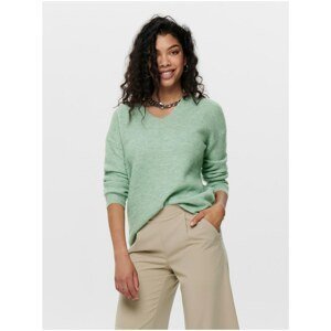 Light Green Ribbed Sweater ONLY Camilla - Women