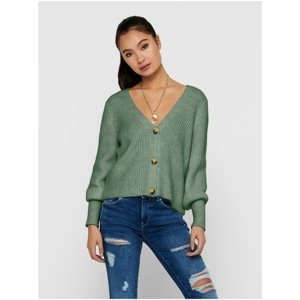 Green Ribbed Cardigan ONLY Clare - Women