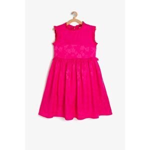 Koton Girl Pink Floral Pattern Dress