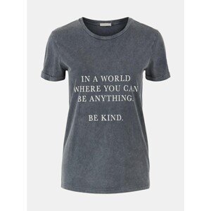Dark grey T-shirt with Print Pieces Anything - Women