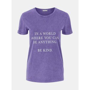 Purple T-shirt with print Pieces Anything - Women