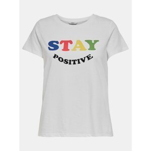 White T-shirt with print ONLY Happy - Women