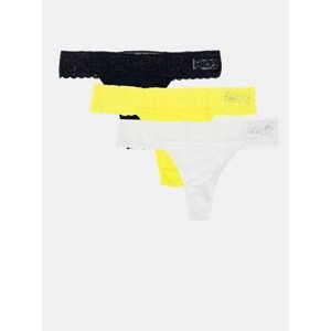 Set of three women's thongs in white and yellow Tommy Hilfiger Thong - Women