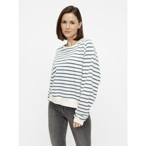 Blue-white striped sweatshirt Pieces Greta - Women